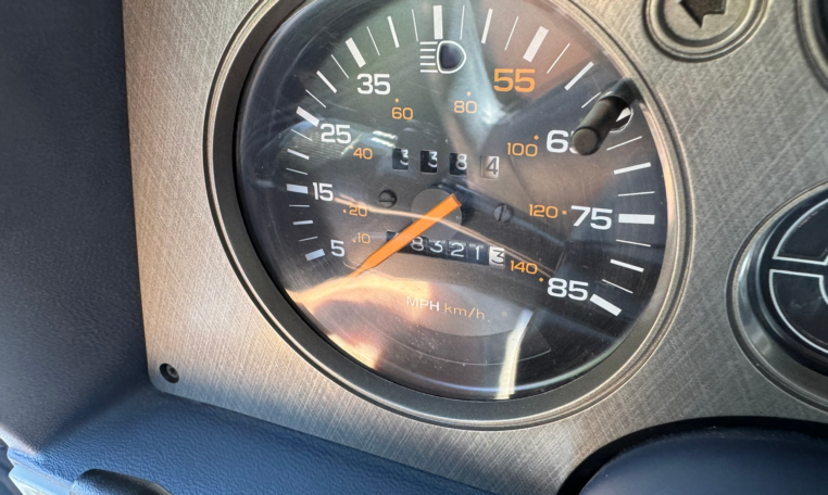 Odometer showing maximum speed of 85 mph and 8,321.3 miles.